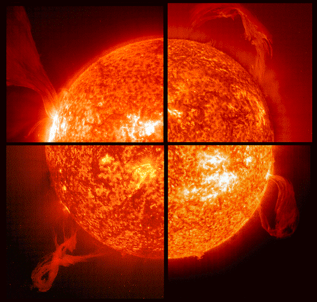 Erupting prominences